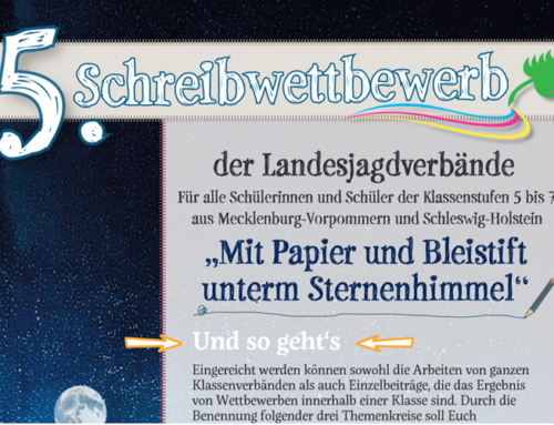 5. Schreibwettbewerb der Landesjagdverbände startet – Jetzt zusammen mit Mecklenburg-Vorpommern