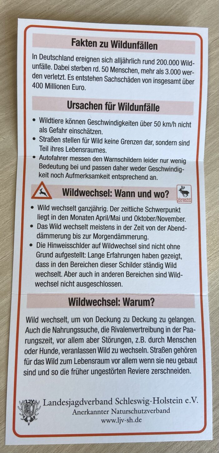 Maßnahmen bei Wildunfällen – Bild 3