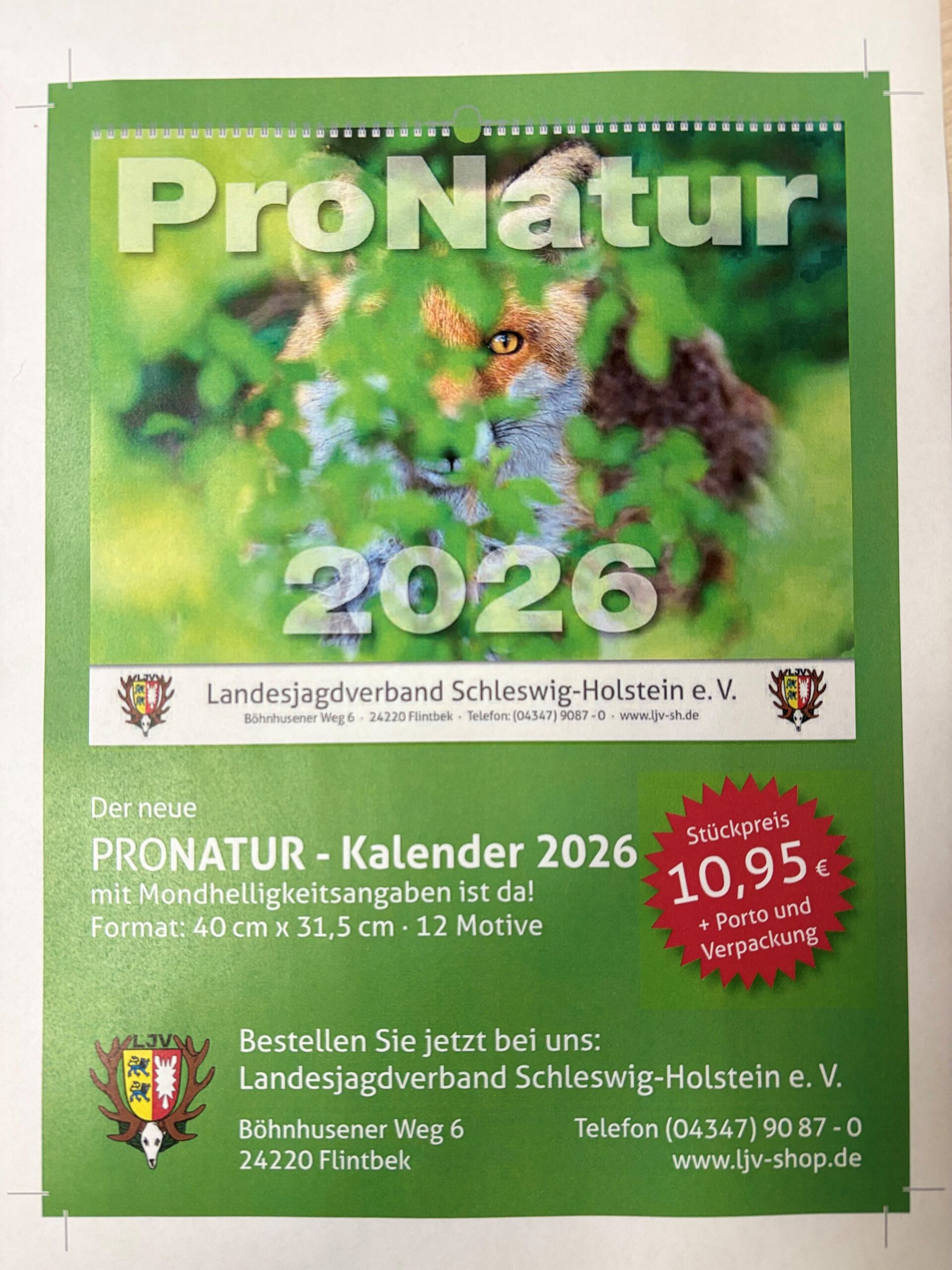ProNatur Kalender 2026