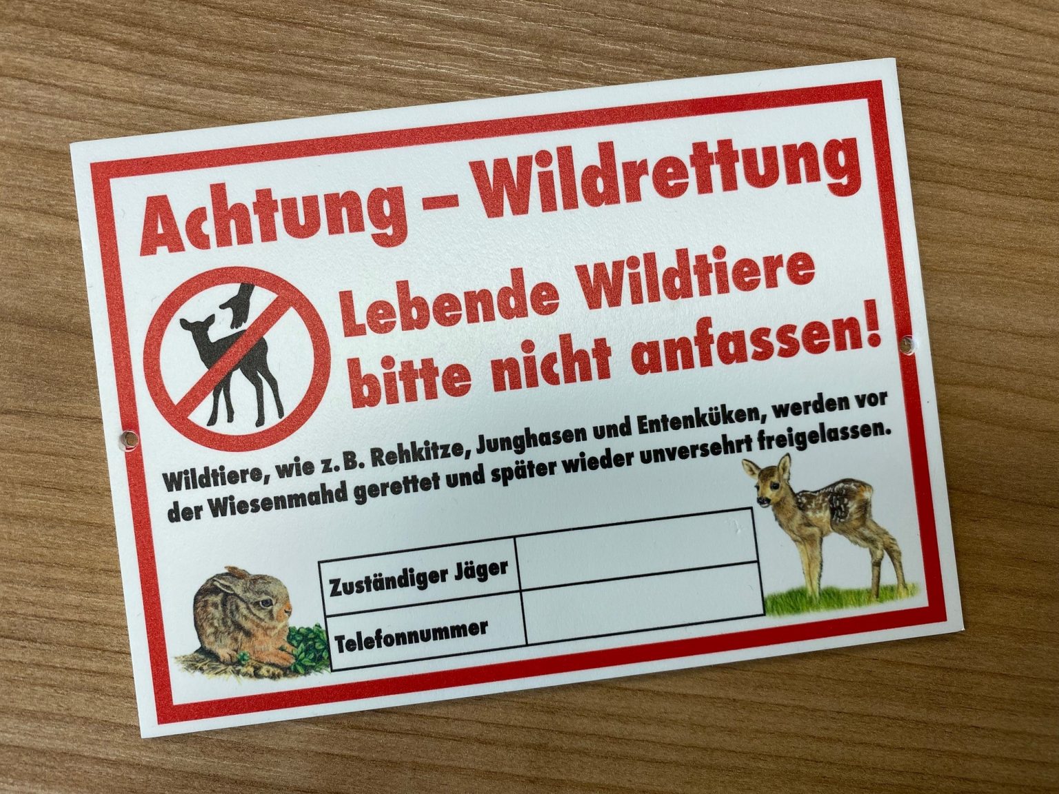 Jagdliche Einrichtung Betreten Verboten